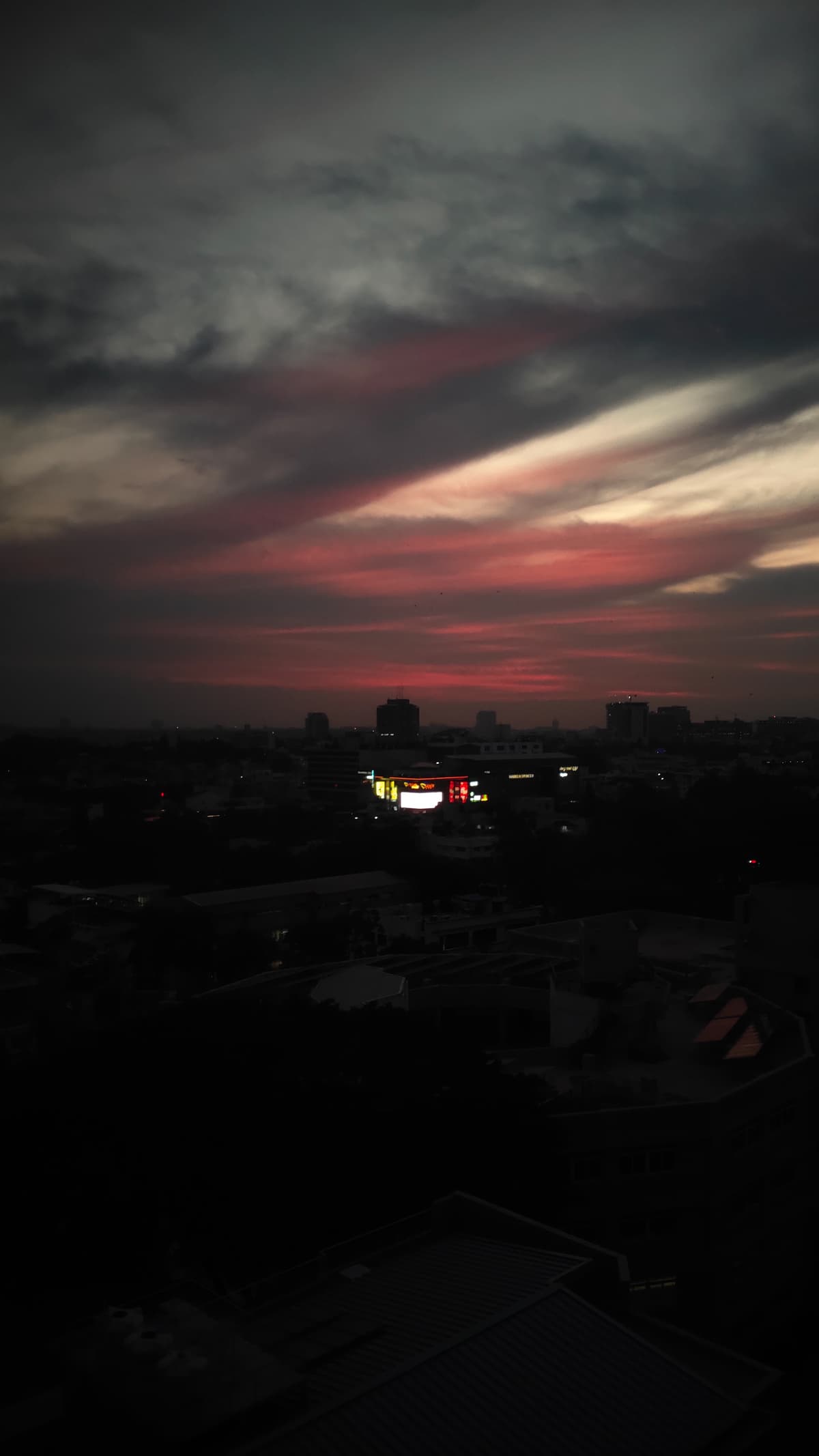 A photo of a sunset